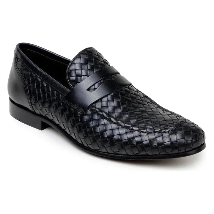 Belvedere Luca: Italiensk Læder Penny Loafer - Sort Elegance til Foden. Stilrent og Klassisk Design.